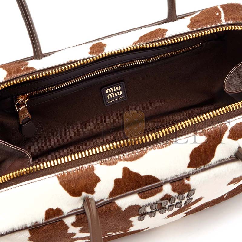 MIU MIU PRINTED LEATHER BEAU BAG 5BB172 (29*17*9cm)